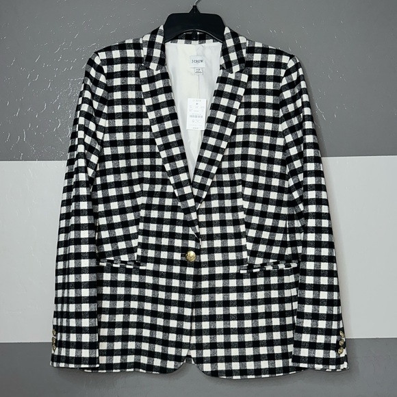 J.Crew Flannel Gingham Blazer - Picture 2 of 9